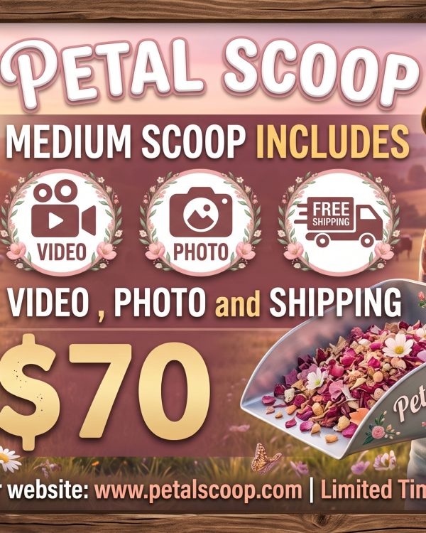 THE PETAL SCOOP *this is a regular scoop which includes Shipping, Video and Photo
